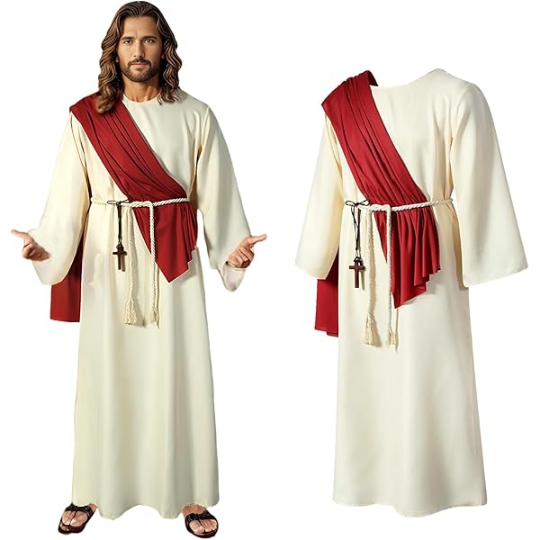 Amazon.com: Okbebe Jesus Costume Adult Men Robe Religious Christ